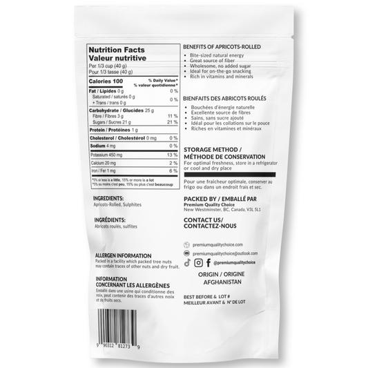Rolled Apricot Back Package
