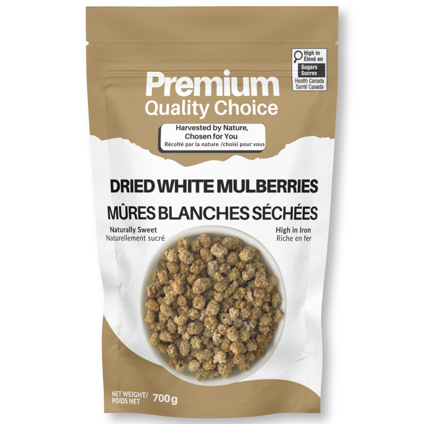 700g Dried White Mulberries