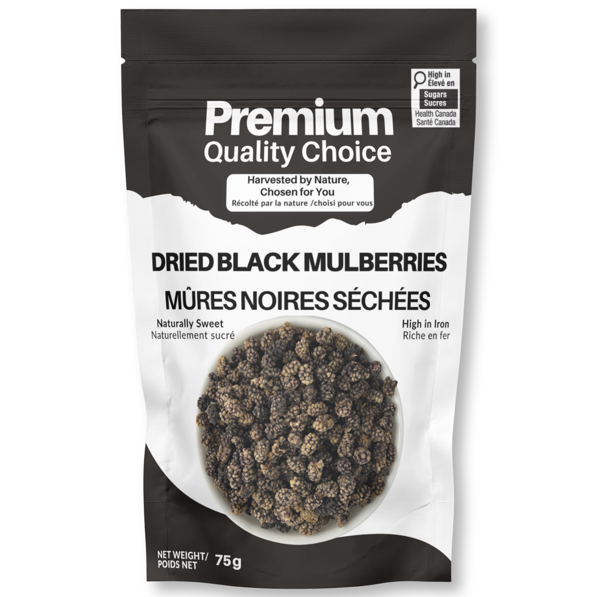 75g Dried Black Mulberries
