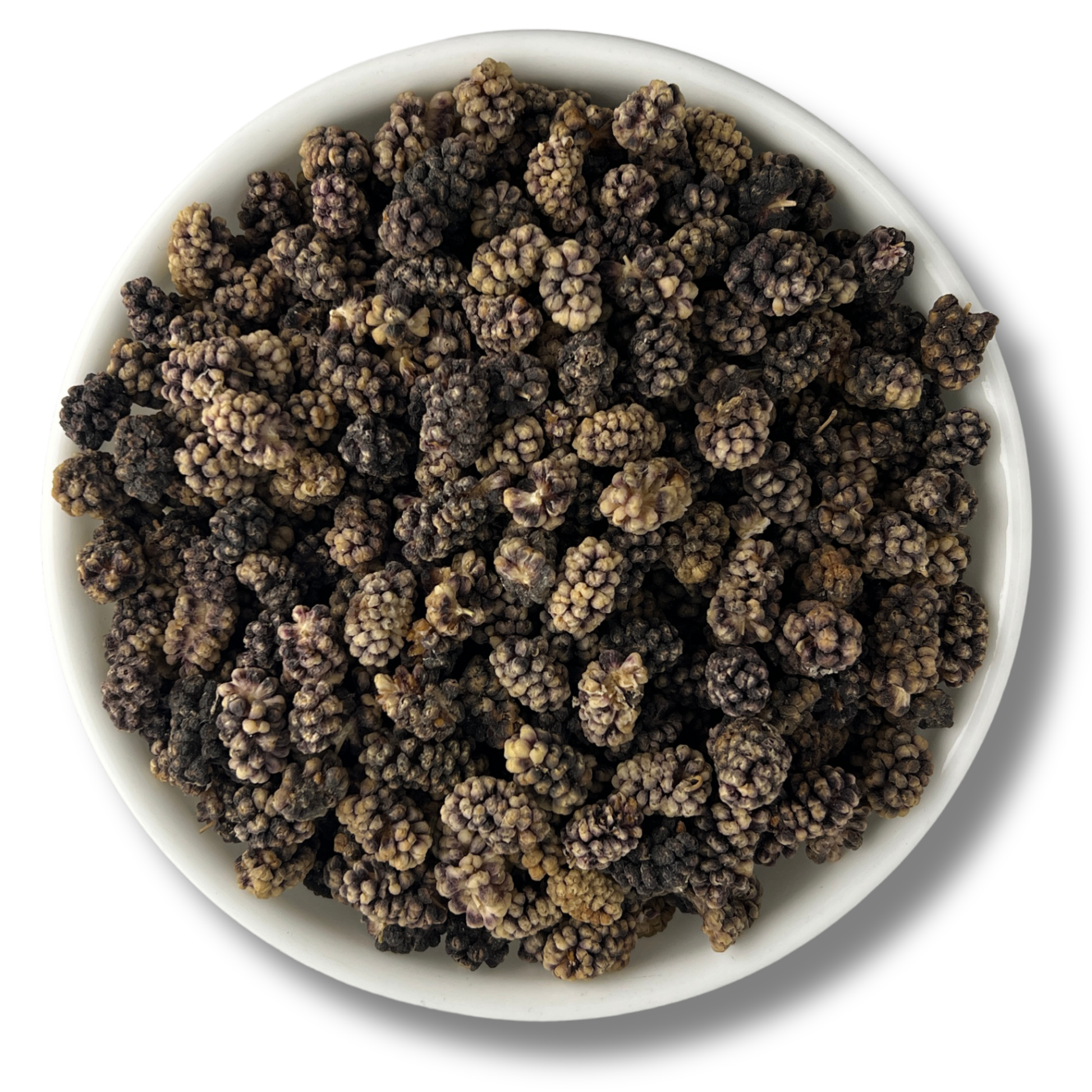 Dried Black Mulberries in a bowl