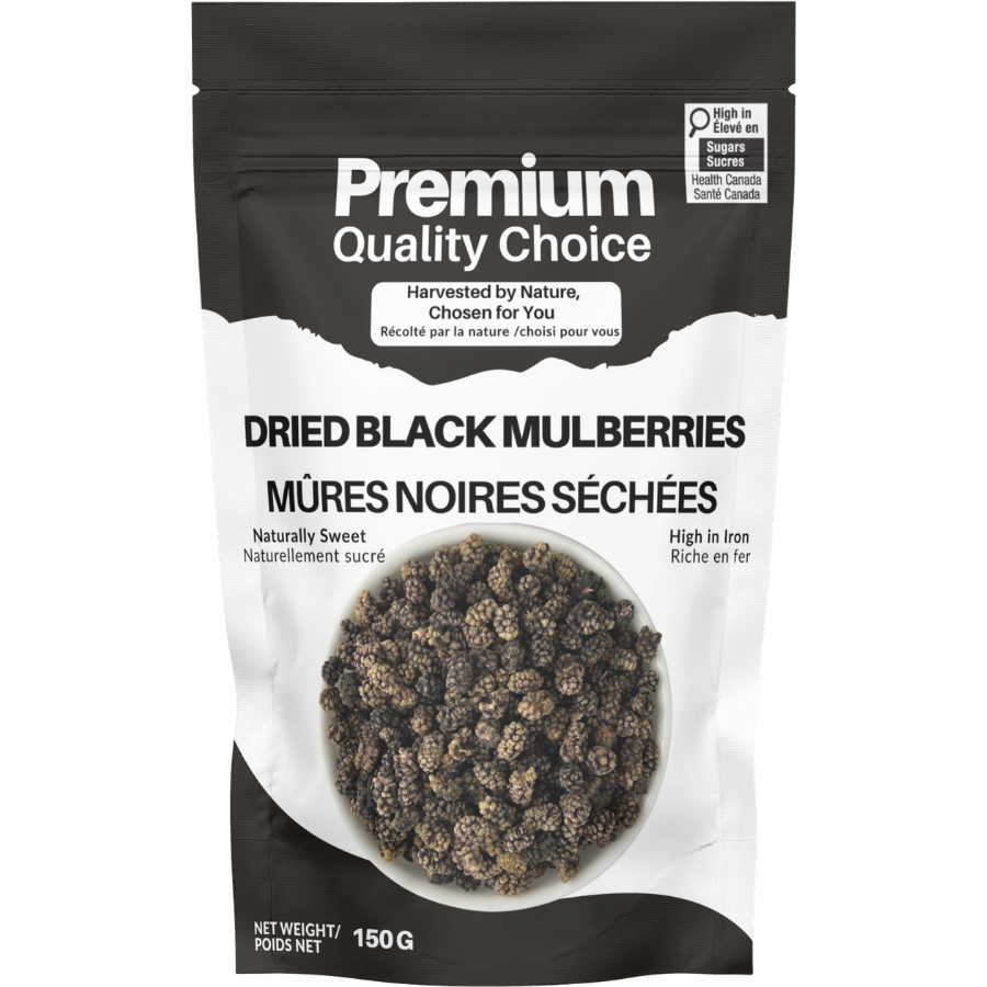 Dried_Black_mulberries_Front_Package_150_gram