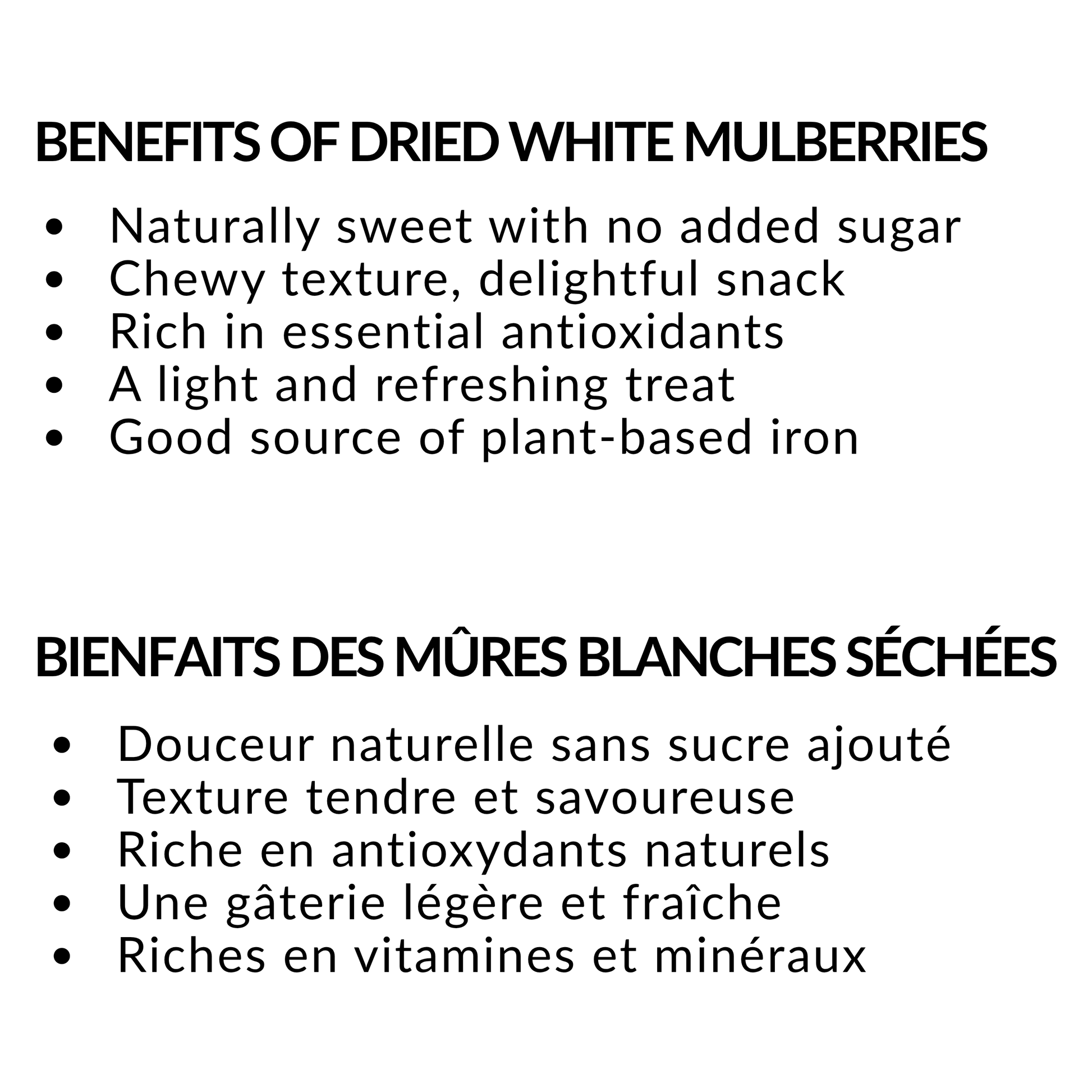 Dried White Mulberries Benefits