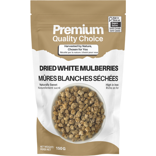 Dried_White_mulberries_Front_Package_150_gram