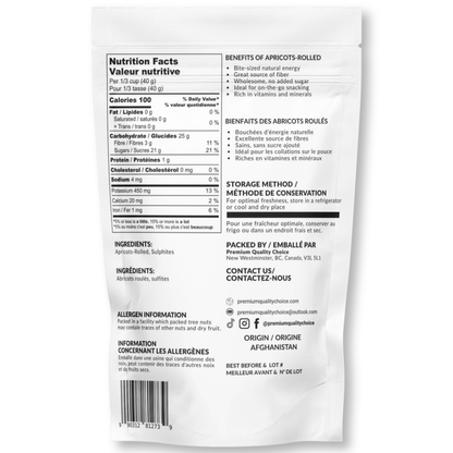 Rolled Apricot Back Package